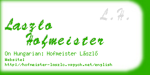 laszlo hofmeister business card