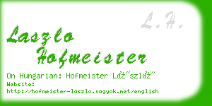 laszlo hofmeister business card